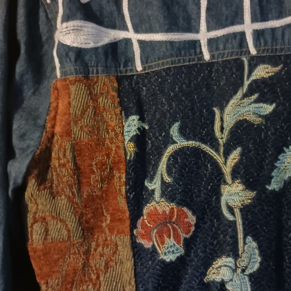 Indingo Moon Medium‎ Jacket Tapestry & Embroidery  on Denim - Picture 7 of 7